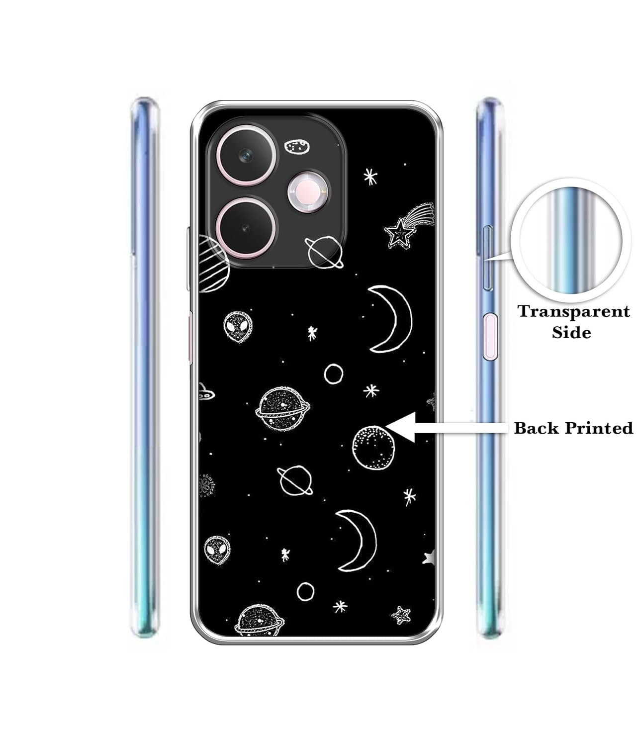Space Stars Universe Printed Silicon Soft TPU Back Case Cover for Oppo A5 Pro 5G - Image 2