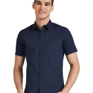 Amazon Brand – Symbol Men’s Cotton Shirt | Casual | Plain | Half Sleeve | Summer – Regular Fit (Available in Plus Sizes)