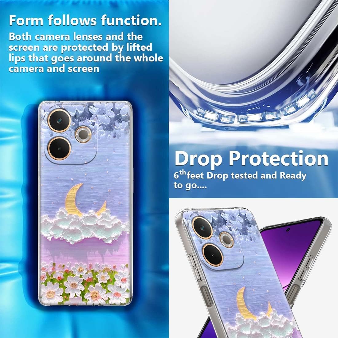 Fashionury Back Cover for Oppo A5 Pro 5G Designer, Printed,Transparent,Flexible, Silicon -D1151 - Image 3