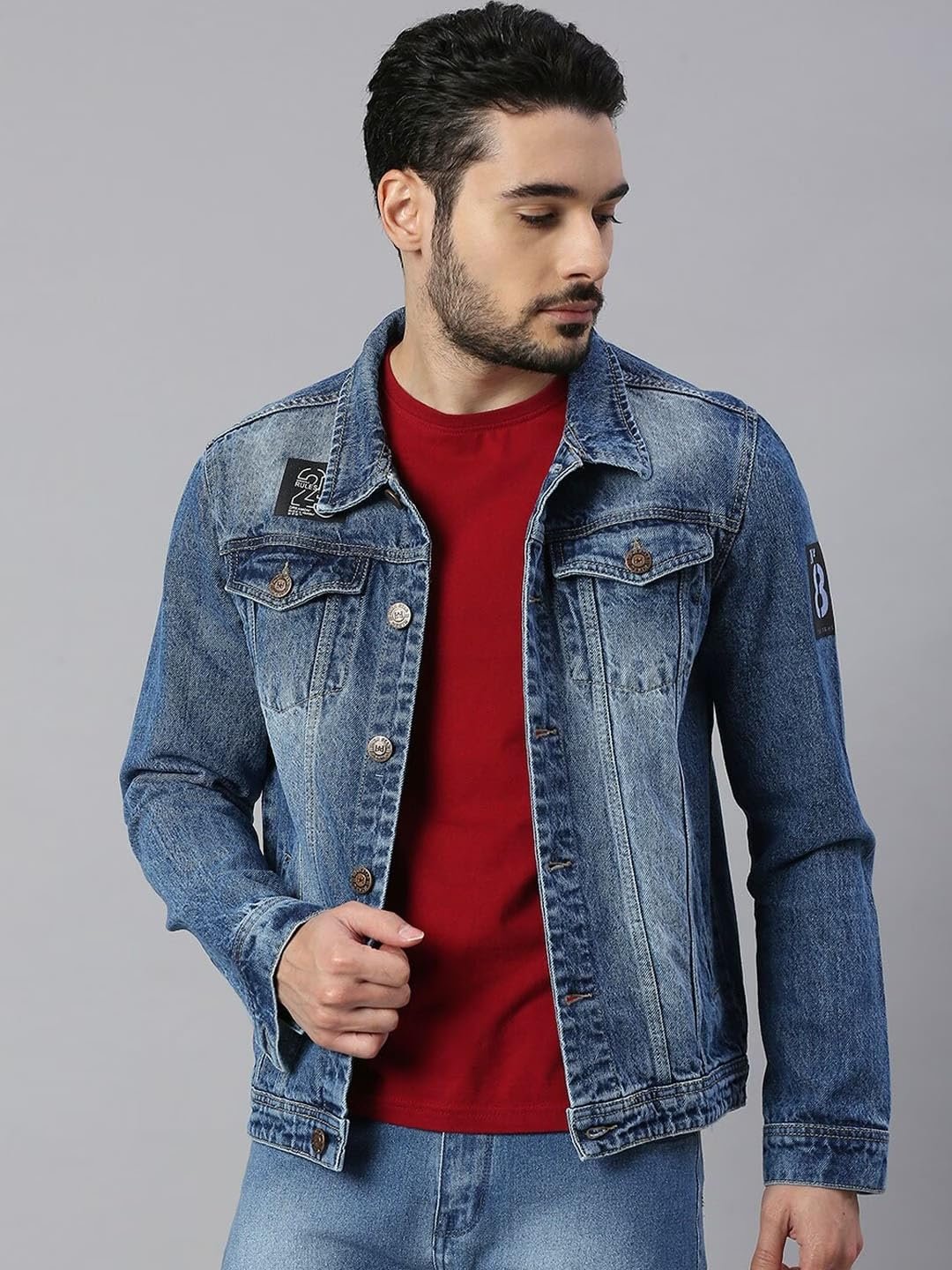 HIGH STAR Men's Cotton Full Length Jacket HSJKTR1190 - Image 3