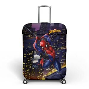 Heart Home Marvel Spiderman Luggage Cover | Polyester Travel Suitcase Cover | Washable | Stretchable Suitcase Protector | 18-22 Inch | Small | Multicolor