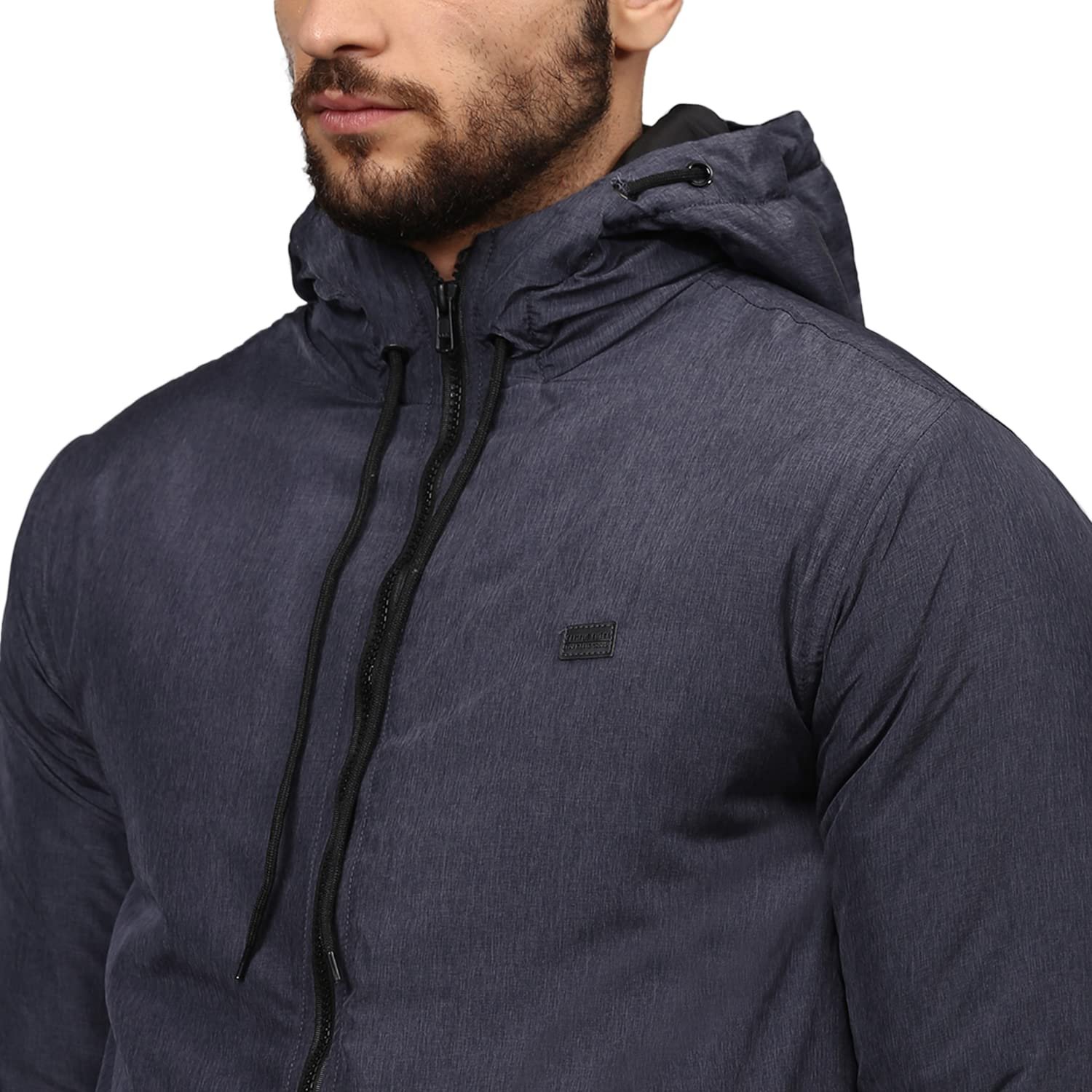 Campus Sutra Men Solid Full Sleeve Blue Stylish Casual Windcheater Casual Jackets - Image 5