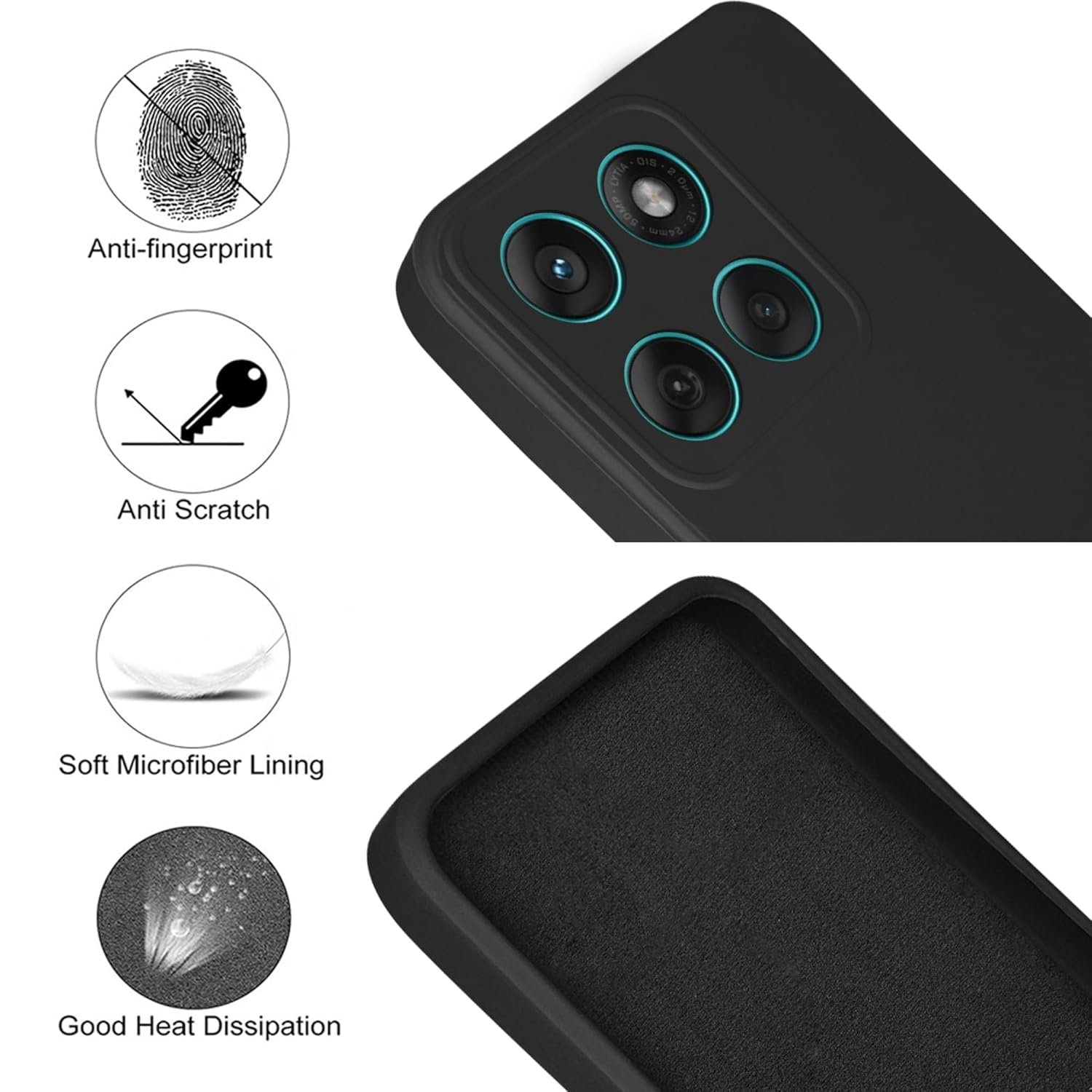 Jkobi Back Cover Case for Motorola Moto Edge 60 Fusion (Matte Finish Silicone with Inside Fiber Cloth) - Image 5