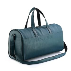 Nautica Duffle Bag for Travel|Stylish Leatherette Cabin Luggage| Compact and Comfortable for Travelling|for Weekend Trip & Gym Duffle Bag |Suitable for Men and Women, 20 L, Teal