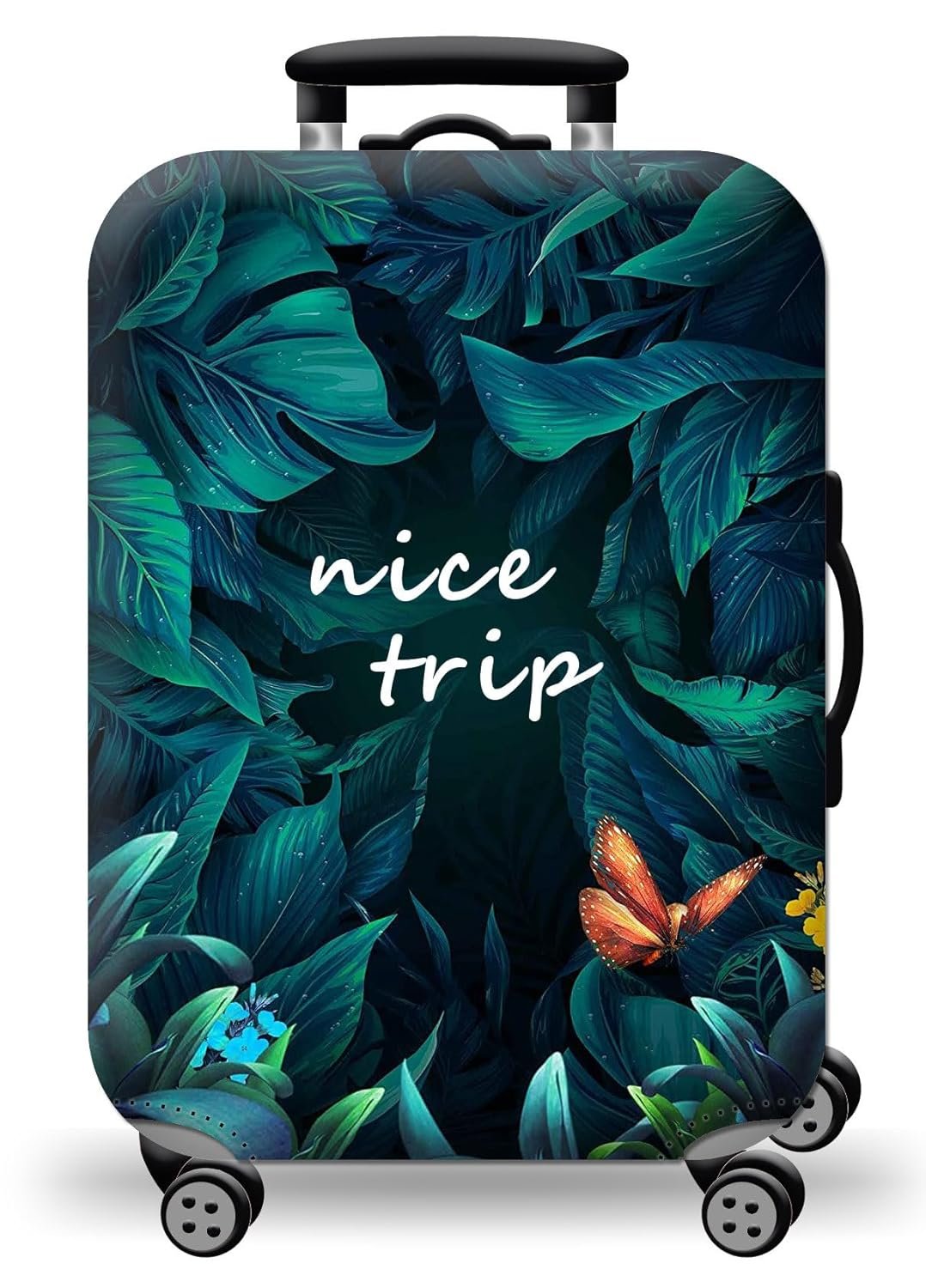 Handcuffs Luggage Cover Trolley Travel Covers, Washable Dust Proof Anti-Scratch Suitcase Protector (Green, XL (31"-32")) - Image 8