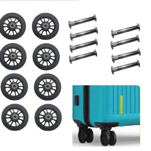 Luggage Wheel,Handle,Lock Only for Replacement and Repair for VIP, Safari, Skybag, Amrican Tourister Suitcases Luggage Part (4.5 CM For 8 Wheeler (8 Pcs))