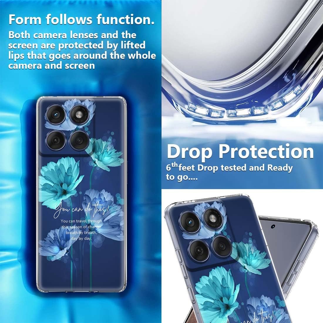 Fashionury Designer Soft Back Cover Case Compatible for Moto Edge 60 Fusion, Printed,Transparent,Flexible, Silicon for Motorola Edge 60 Fusion -D3247 - Image 3