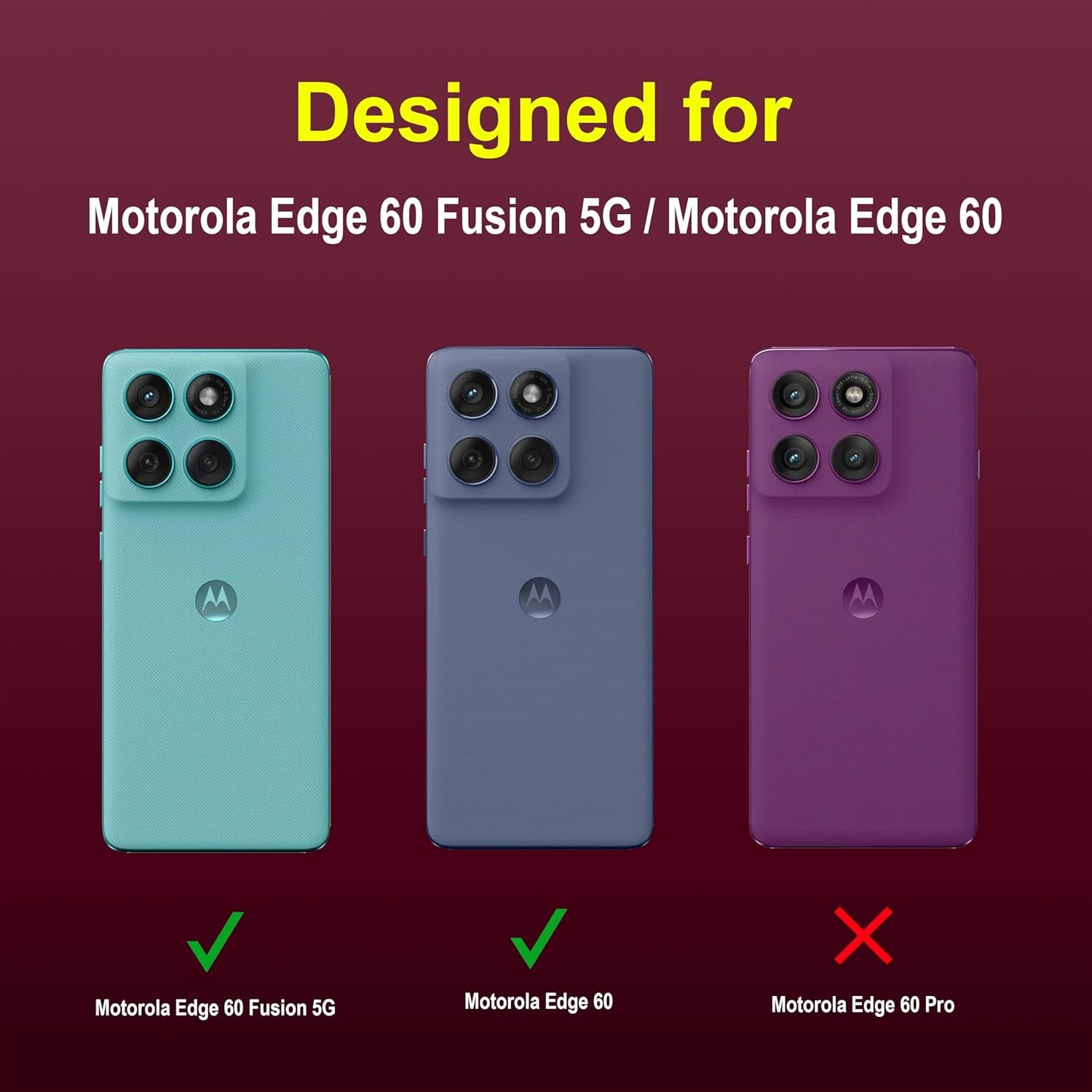 Zapcase Back Case Cover for Motorola Edge 60 Fusion 5G | Compatible for Motorola Edge 60 Fusion 5G Back Cover | Liquid Silicon Magic Case with Camera Protection | Plum - Image 2