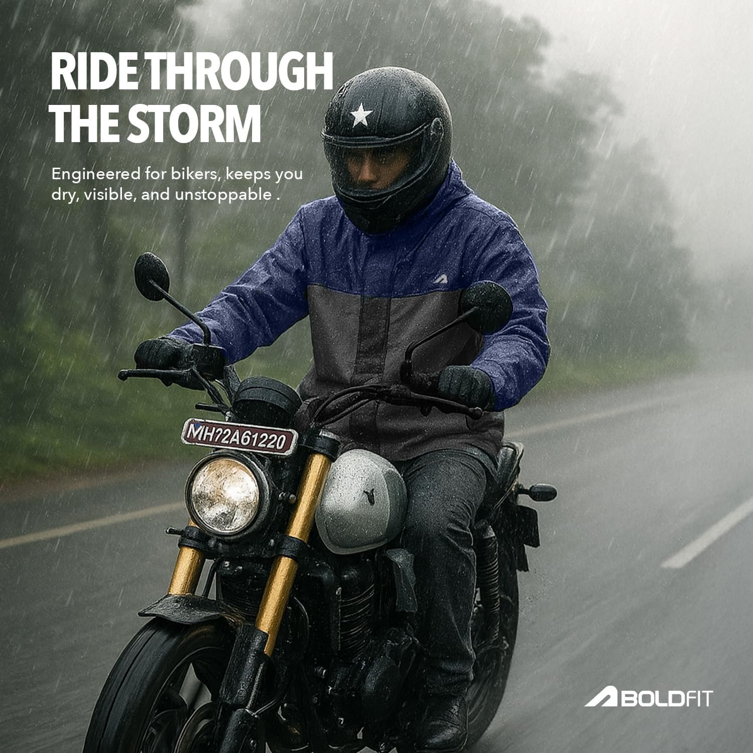 Boldfit All-Weather Raincoat for Men Waterproof Stylish,Breathable & Waterproof Gear for Heavy Rains,Hiking,Trekking & Everyday Use Hood Rain Jacket for Women with Utility Pockets & Reflective Trim - Image 8