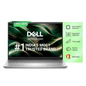 Dell Inspion 7430 Laptop, Intel Core i7-13700H, 16GB LP DDR5 + 512GB SSD, 6GB GDDR6 NVIDIA RTX 3050, 14.0" (35.56cm) 2.5K 300 nits, Win 11+ MSO'21 + 15 Months McAfee, Backlit KB + FPR, Silver. 1.66kg