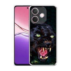 Amazon Brand-Solimo Angry Black Tiger Face Printed Silicon Soft TPU Back Case Cover for Oppo A5 Pro 5G