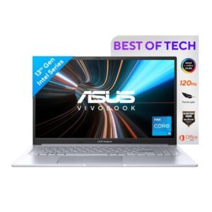 ASUS Vivobook 15X OLED,2.8K (2880 x 1620) 16:9,Intel Core i5-1335U Processor 1.3 GHz,Thin & Light Laptop (16GB RAM/512GB SSD/Windows 11/Office Home/50Whr Battery/Cool Silver/1.60 kg),K3504VAD-MA542WS