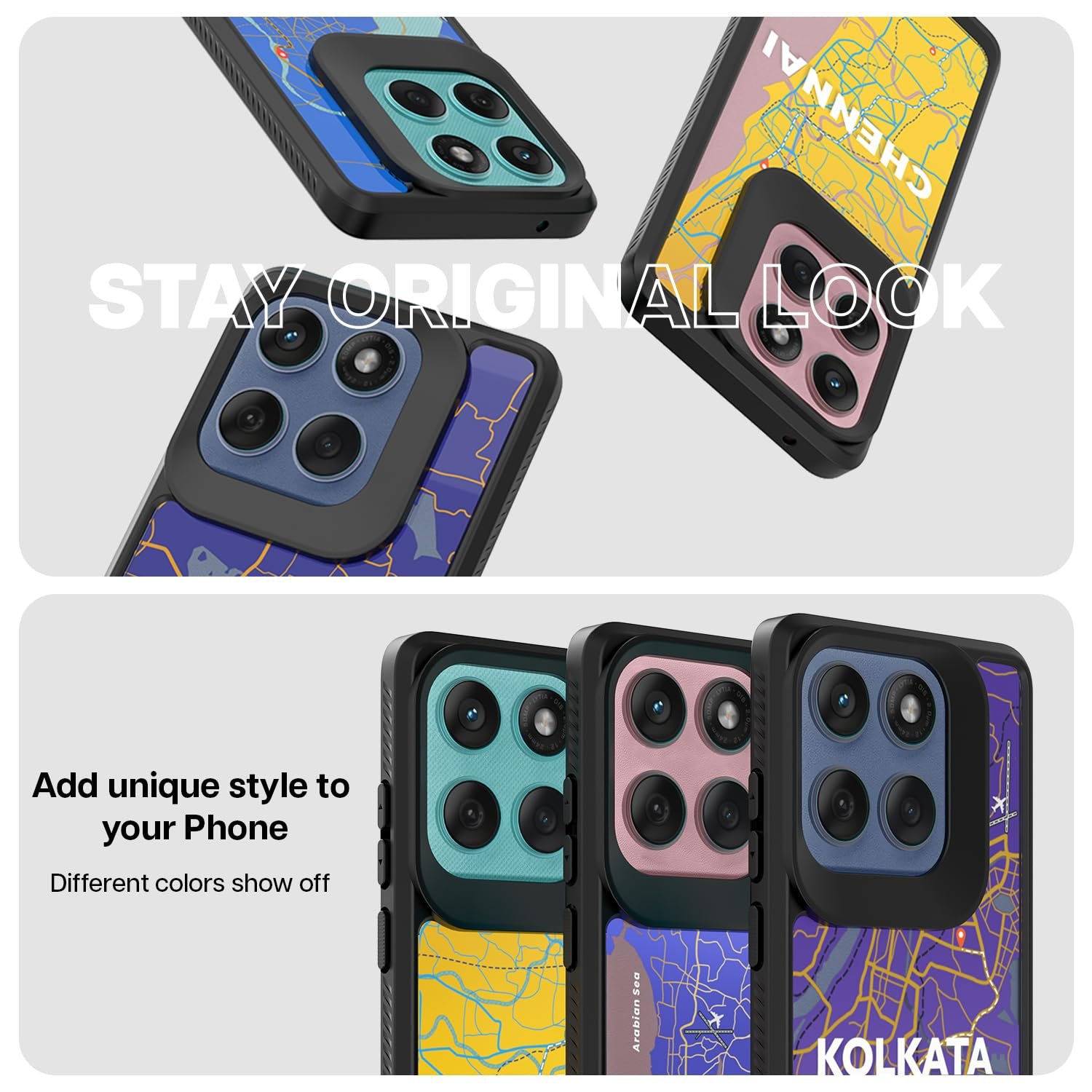 KAPAVER Impulse Back Cover Case Compatible for Motorola Edge 60 Fusion (PC + TPU) (GPS Kolkata), Multicolour - Image 6