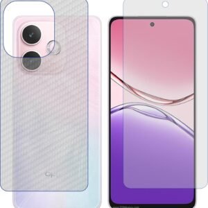 FASHEEN Front Matte Screenguard & Back Carbon Fiber, Flexible Fiber Material Not a Glass, Front & Back Impossible Screen Guards for Oppo A5 Pro 5G