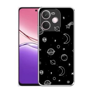 Space Stars Universe Printed Silicon Soft TPU Back Case Cover for Oppo A5 Pro 5G