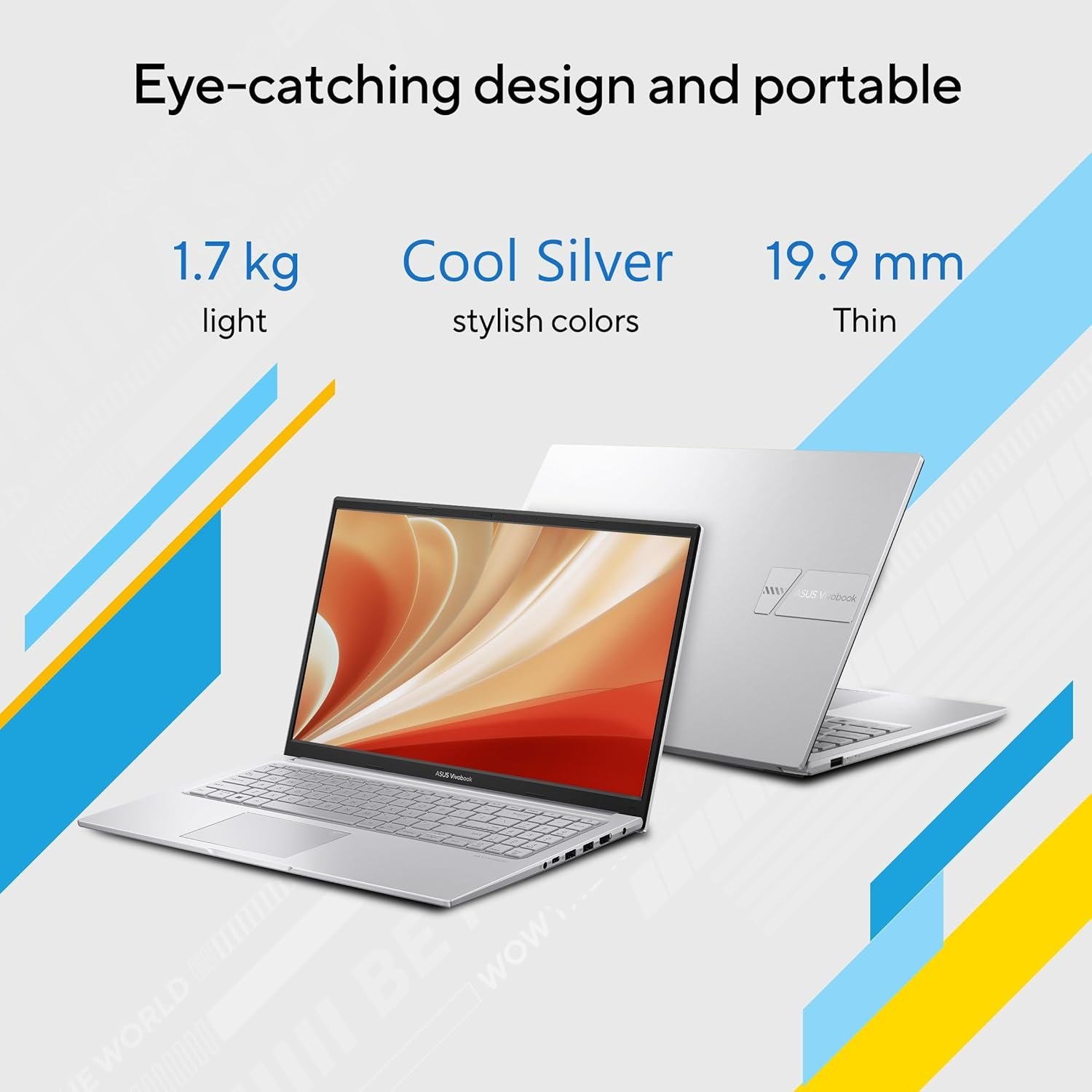 ASUS Vivobook 15, 15" (1920 x 1080) FHD, Core i5-1235U Processor 1.3 GHz, Thin & Light Laptop (16GB RAM/512GB SSD/Iris Xᵉ Graphics/Windows 11/Office Home/42WHr/Cool Silver/1.70 Kg), X1504ZA-NJ540WS - Image 7