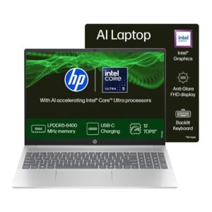 HP Pavilion, Intel Core Ultra 5-125U Ai Powered Laptop (16GB RAM, 512GB SSD) IPS, 2K, WUXGA, Anti-Glare, 16"/40cm, Win 11, Office 2021, Silver, 1.77Kg, Intel Graphics, FHD Camera, af0015TU