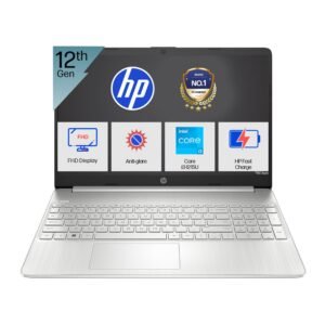 HP 15s, 12th Gen Intel Core i3-1215U (8GB DDR4, 512GB SSD) FHD, Anti-Glare, 15.6"/39.6cm, Win 11, Office 21, Silver, 1.69kg, fy5011TU, Intel UHD Graphics, HD Camera, Dual Speakers Laptop