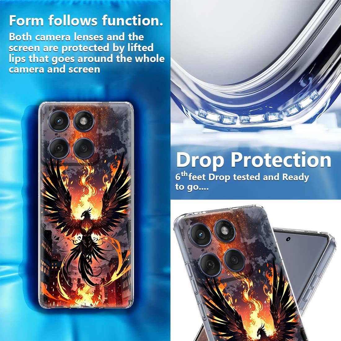 Fashionury Designer Soft Back Cover Case Compatible for Moto Edge 60 Fusion, Printed,Transparent,Flexible, Silicon for Motorola Edge 60 Fusion -D3241 - Image 3