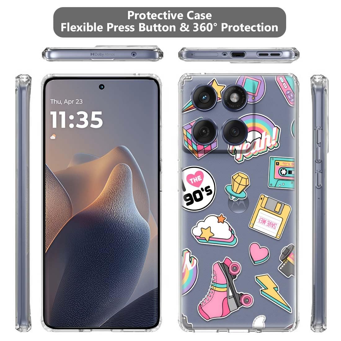 Fashionury Silicone Designer Printed Back Case Cover for Motorola Edge 60 Fusion -D2222 - Image 4