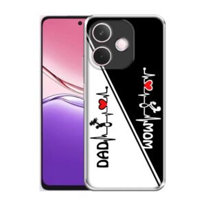 Mom and Dad Lover Design Printed Silicon Soft TPU Back Case Cover for Oppo A5 Pro 5G