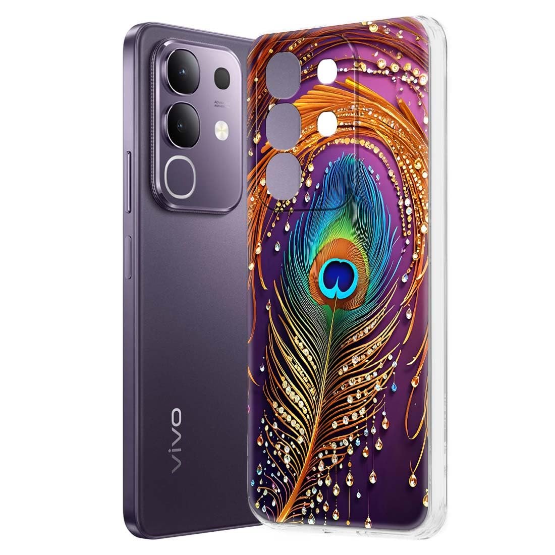 Fashionury Back Cover for Vivo T4x 5G, Vivo T4x 5g Back Cover -D3258