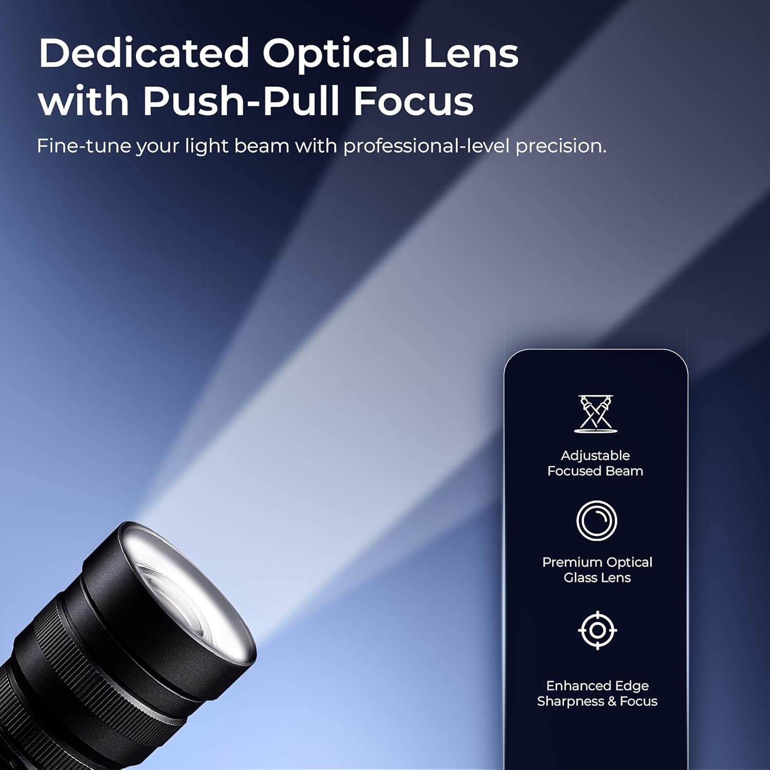 Digitek (DS 40 WTP PRO) Portable Torch Projector Snoot with Dedicated Professional Lens & Push Pull Adjustable Focused Beam, 20 Projection GOBOs - Image 4
