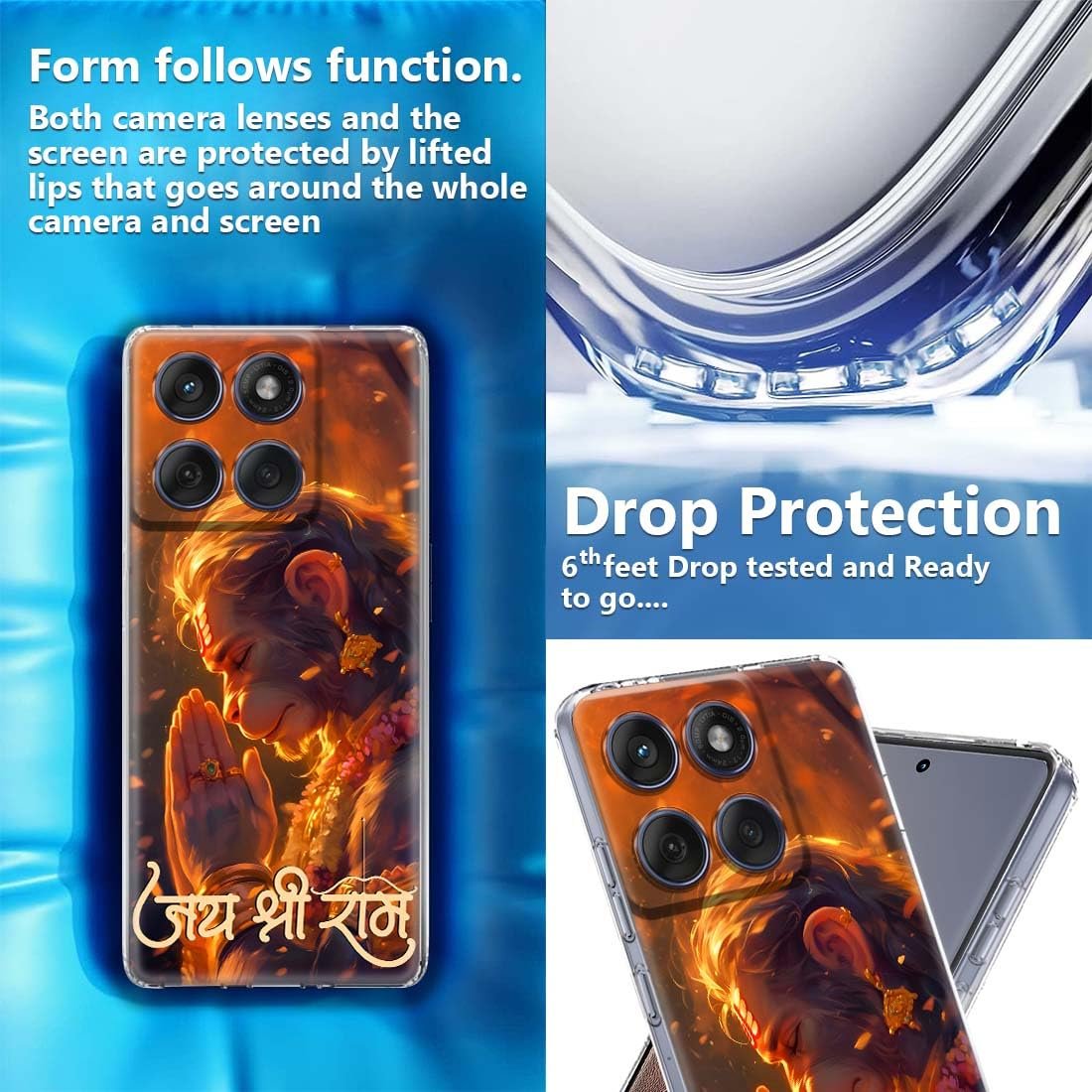 Fashionury Designer Soft Back Cover Case Compatible for Moto Edge 60 Fusion, Printed,Transparent,Flexible, Silicon for Motorola Edge 60 Fusion -D2251 - Image 3