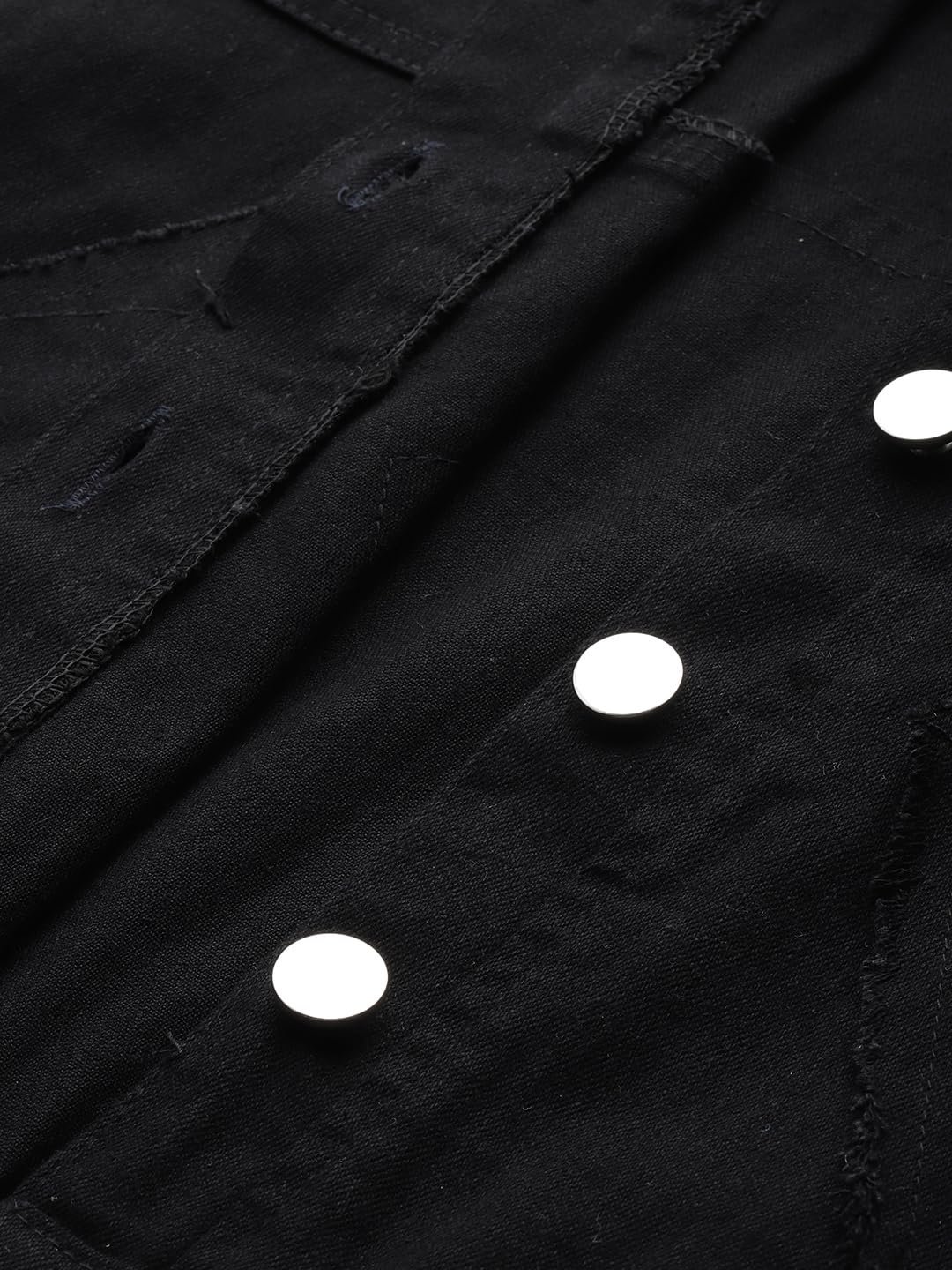 Aarika Womens Casual Wear Blue Colour Solid Denim Jacket - Image 6