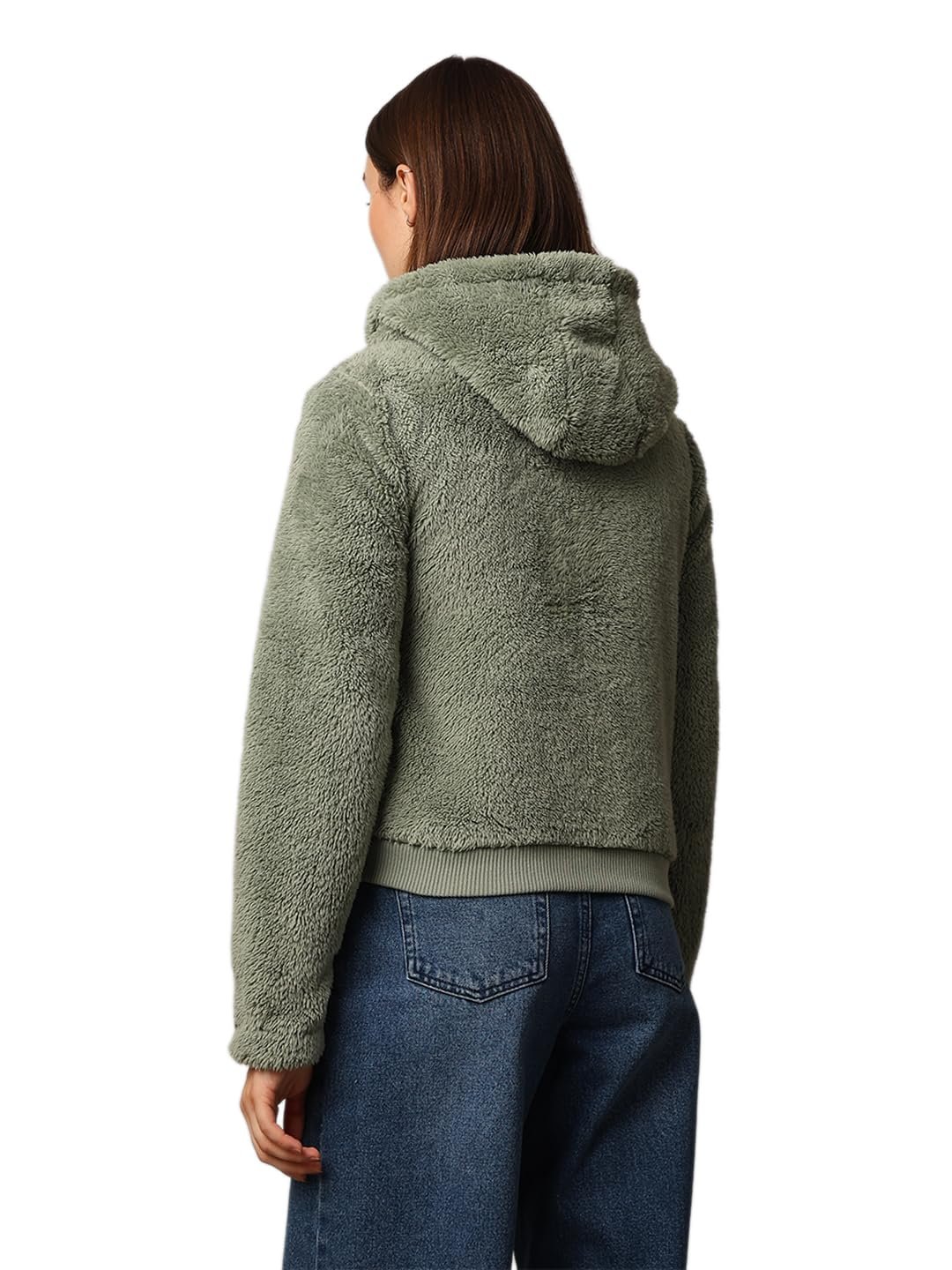 ONLY Hooded Neck Long Sleeve Front-Open Sweater - Image 6