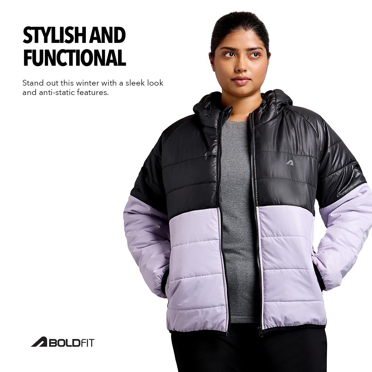 Boldfit jacket for woman puffer winter jacket for woman standard length jackets for women stylish latest hooded winter wear jackets for women cozy jerkins for ladies - Image 6