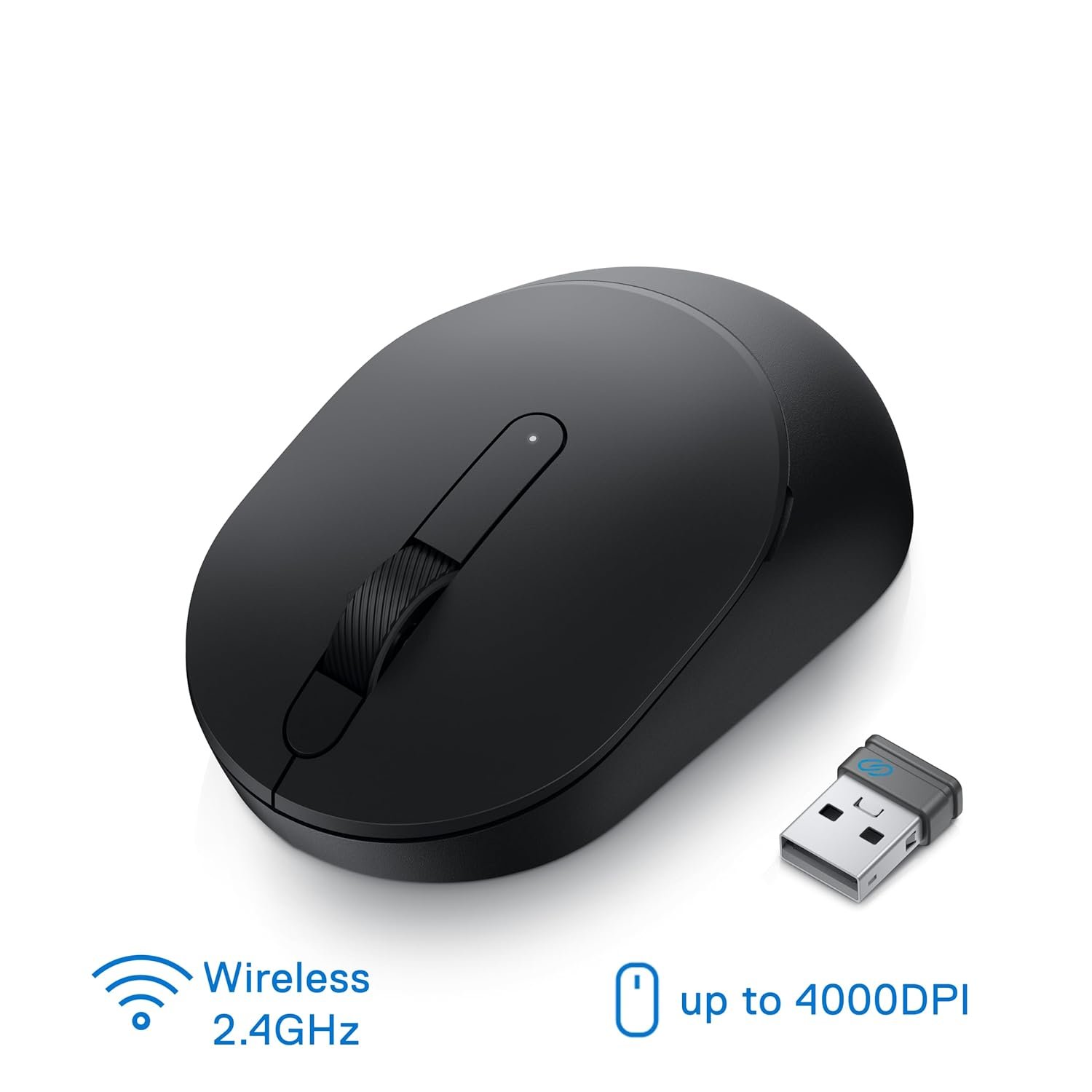DELL MS3320W Wireless (RF/Bluetooth) Mouse, up to 4000DPI, up to 36 Month Battery Life, 3Y Advance Exchange Warranty - Black - Image 2