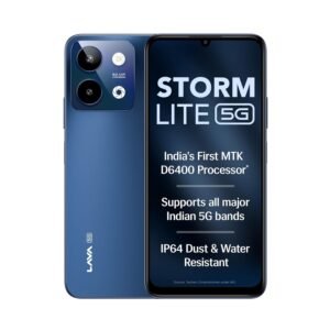Lava Storm Lite 5G (Astral Blue, 4+4*GB RAM, 64GB Storage) | India’s First MTK Dimensity 6400 Processor | 50MP AI Camera | IP64 Rated | 120 Hz Display | 5000mAh Battery | Supports All 5G Bands