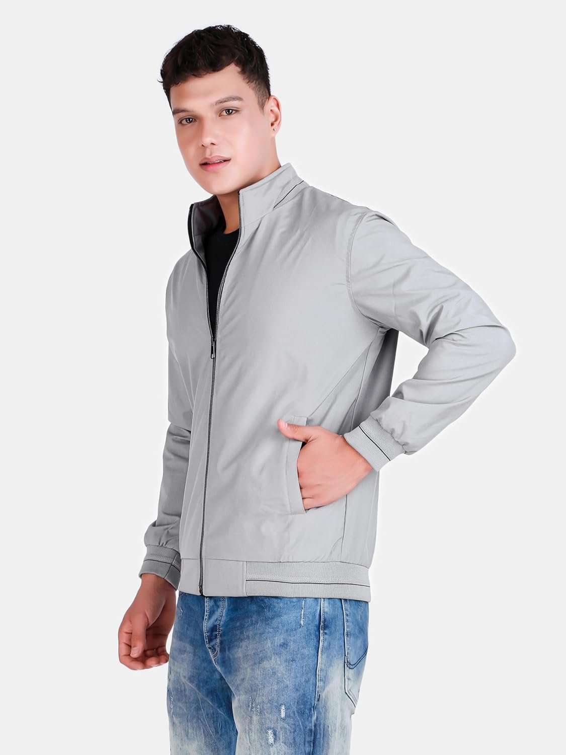 Men's Bomber Jacket | Lightweight Casual Zip-Up Jacket | Stylish Slim Fit Outerwear for All Seasons - Image 5