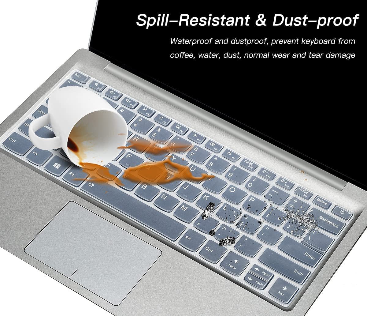 Keyboard Cover for Lenovo Flex/Ideapad 5 5i 14inch, Lenovo Silm 7 9 14inch, Yoga 5i 9i 14inch, IdeaPad Slim 5i 7i Pro, ThinkBook 14 G2 G3 Lenovo K14 Gen 1-Clear - Image 5