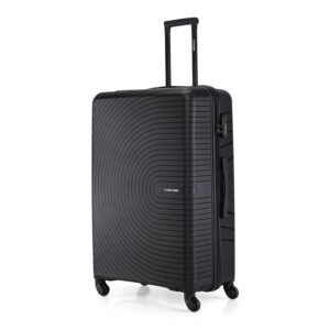 Stony Brook by Nasher Miles Crescent Hard-Sided Polypropylene Check-in Luggage Black 28 inch |75cm Trolley Bag