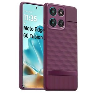 amazon basics TPU Soft Back Cover for Moto Edge 60 Fusion 5G | Full Camera Protection | Flexible Shockproof Back Case for Moto Edge 60 Fusion 5G (Purple)