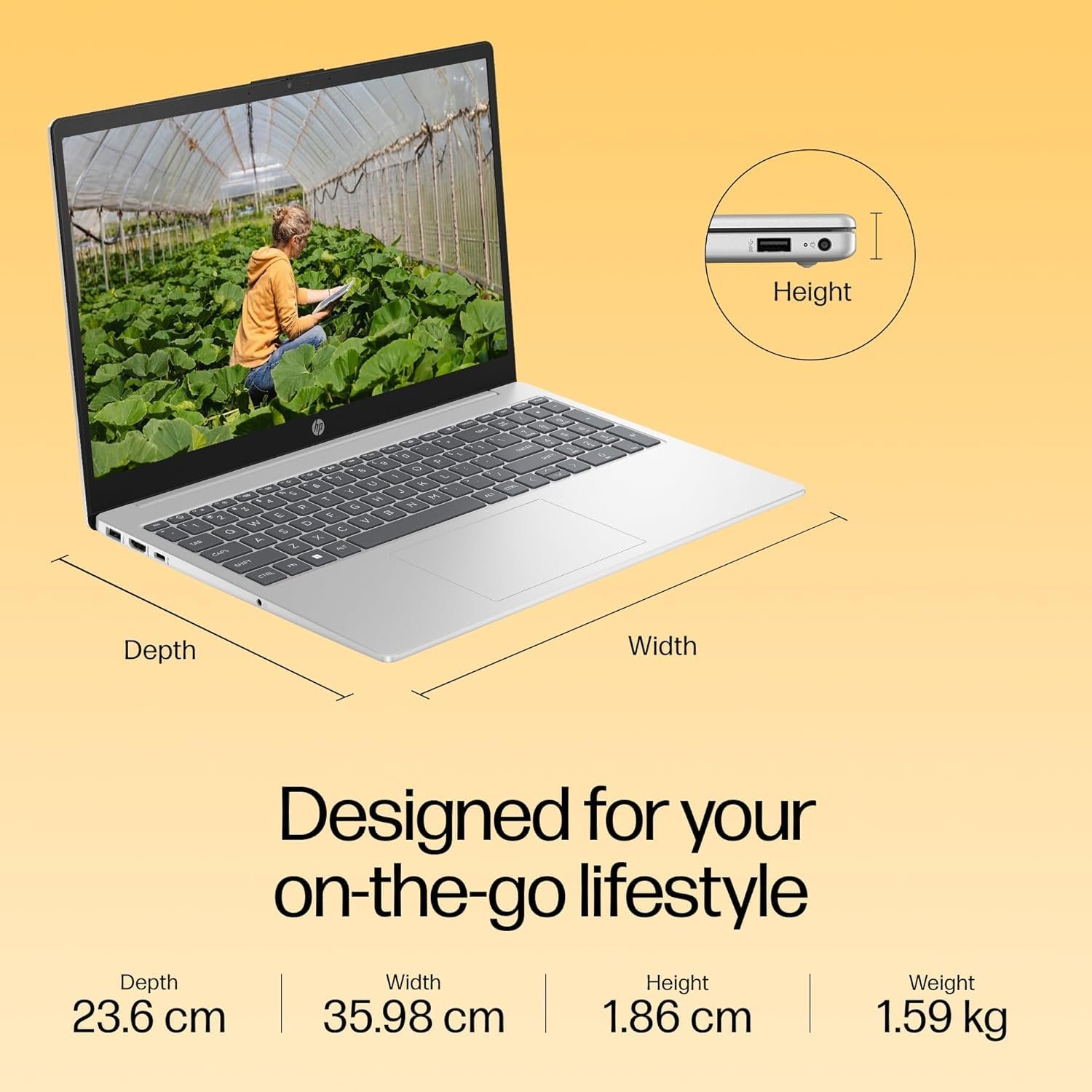 HP 15, AMD Ryzen 7 5825U, 16GB DDR4, 512GB SSD, 15.6-inch(39.6cm) Anti-Glare, FHD, Radeon Graphics, Backlit KB, 1080p HD cam (Win11, M365 Basic(1yr),Office Home24, Silver, 1.69kg) fc0476AU - Image 9