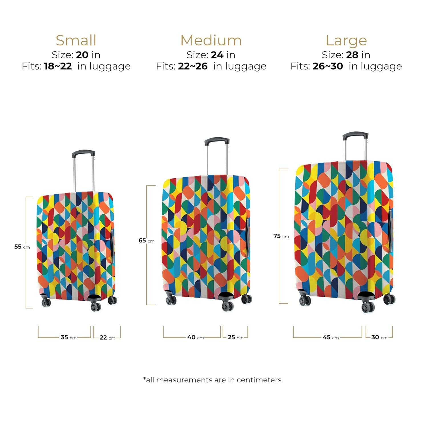 Nasher Miles Polyester Protective Luggage Cover Set of 2 (Medium-Large) - Polka Design - Image 6