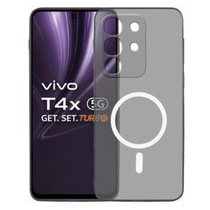 amazon basics Luxury Paper Thin Case Cover for iQOO Z10x 5G / Vivo T4x 5G | Matte Finish | Compatible with magsafe | (Black, iQOO Z10x 5G / Vivo T4x 5G)