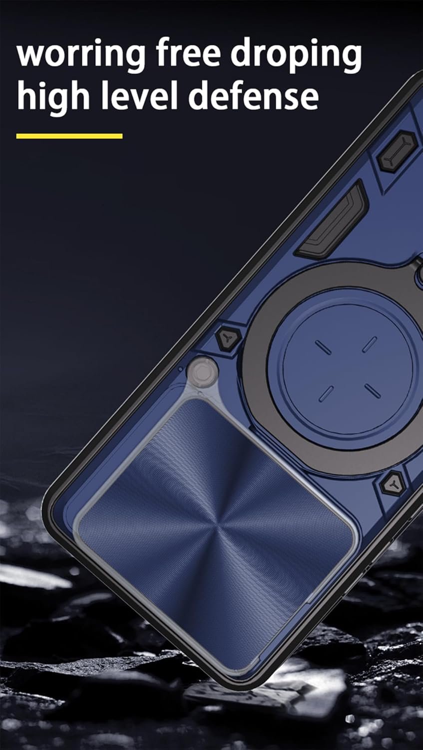 YUWOO ShieldX Series Back Cover for Oppo A5 Pro 5G|ShieldX Technology|Built-in Ring Stand|Camera Protection|Rugged Armour Back Cover for Oppo A5 Pro 5G - Image 3