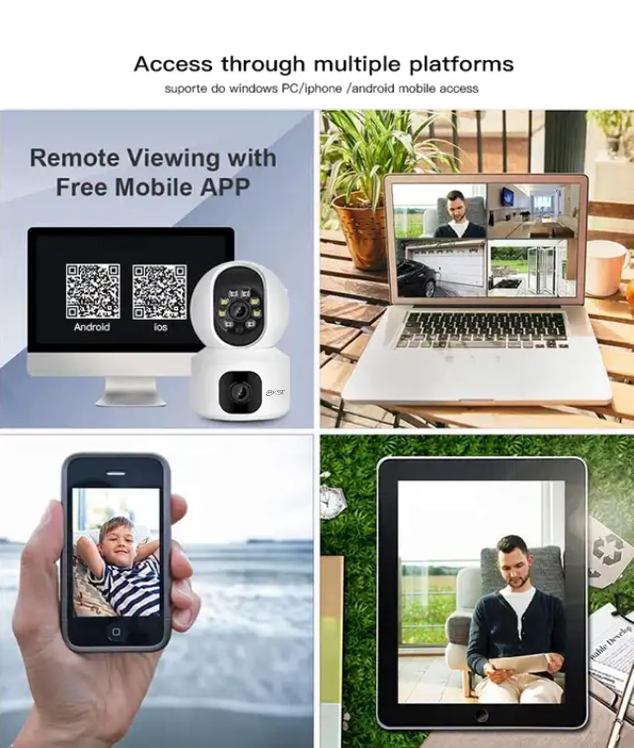 MAYUMI Dual Lens Smart CCTV Camera | WiFi IP Home Security Camera | Double Side View Rotating Pan & Tilt, 2 Way Talk Auto Tracking Motion Detection Indoor CCTV IP Camera - Image 6