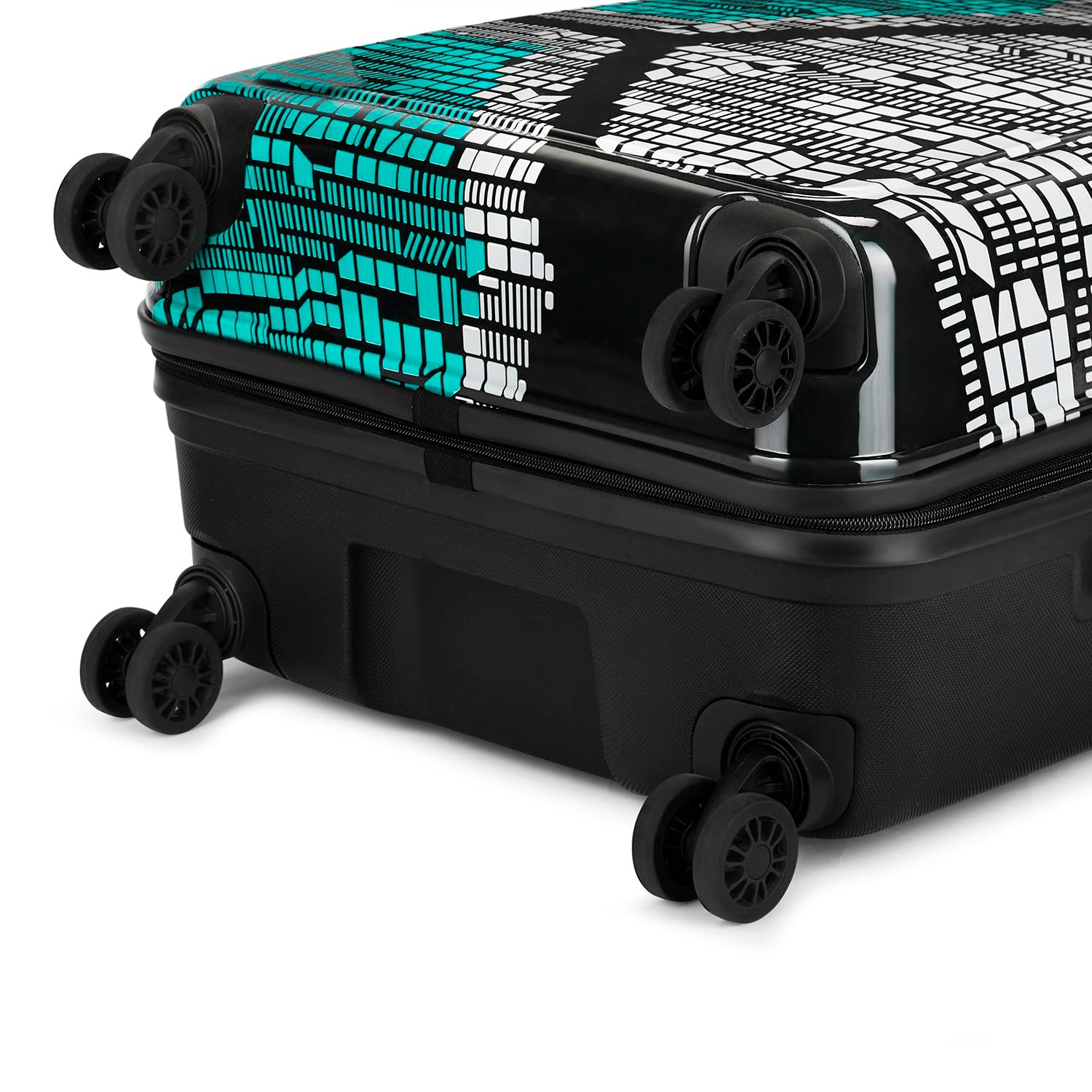 Aristocrat Bruce Check-in Trolley Bag 64cm | Medium | Hard Luggage | Smooth 8-Wheel Suitcase | Secure Combination Lock with Sturdy Zipper | Full Fabric Convipack | 5-Year Warranty (Blue) - Image 6