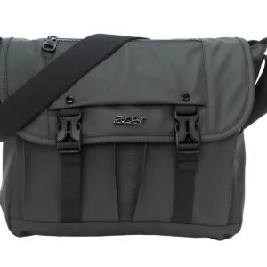 Acer Stylo Premium 14 Inch Laptop Sling Bag, Elegant Green Water-Resistant Polyester, Zippered Compartments & Front Pockets, Fits Up to 14-inch Laptops, Lightweight Daily Organizer for Work & Travel