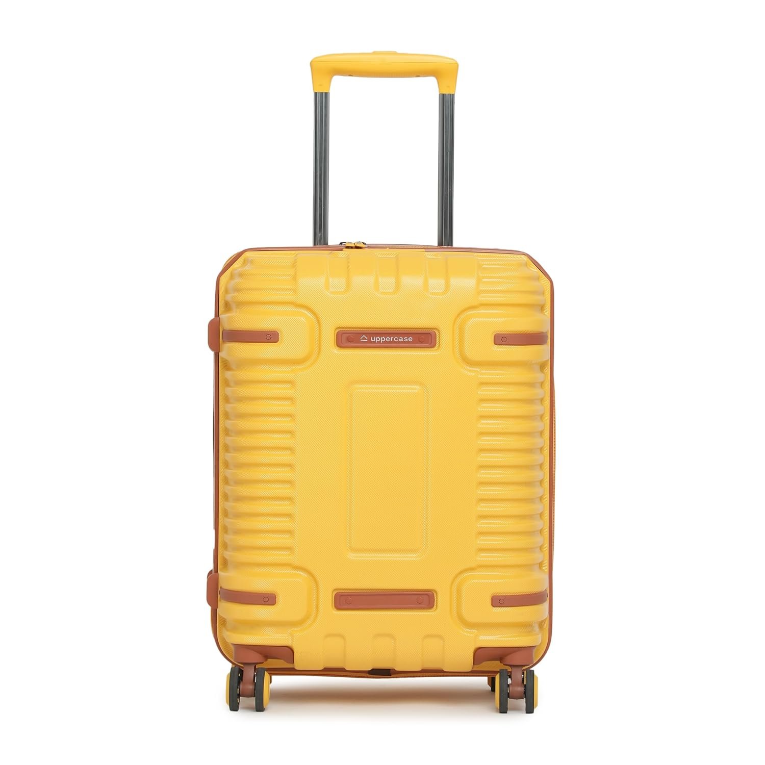 uppercase Ridge Trolley Bag (Small) 55Cms|Hardsided Polycarbonate Cabin Luggage|8 Spinner Wheel Eco Trolley Bag With Tsa Lock & Anti Theft Zippers|Suitcase For Men&Women|2000 Days Warranty (Yellow) - Image 8