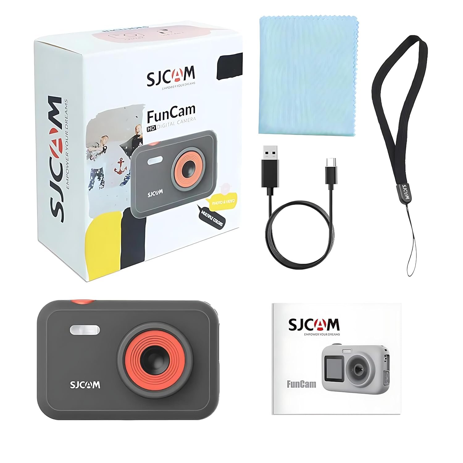 SJCAM FunCam 2" LCD Kids HD Digital Action Camera with in-Built Games for Children & Adult Kids (Blue) - Image 6