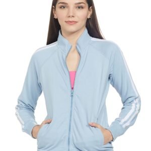 Amazon Brand – Symbol Women Cotton Blend High Neck Full Zipper Regular Fit Sweatshirt