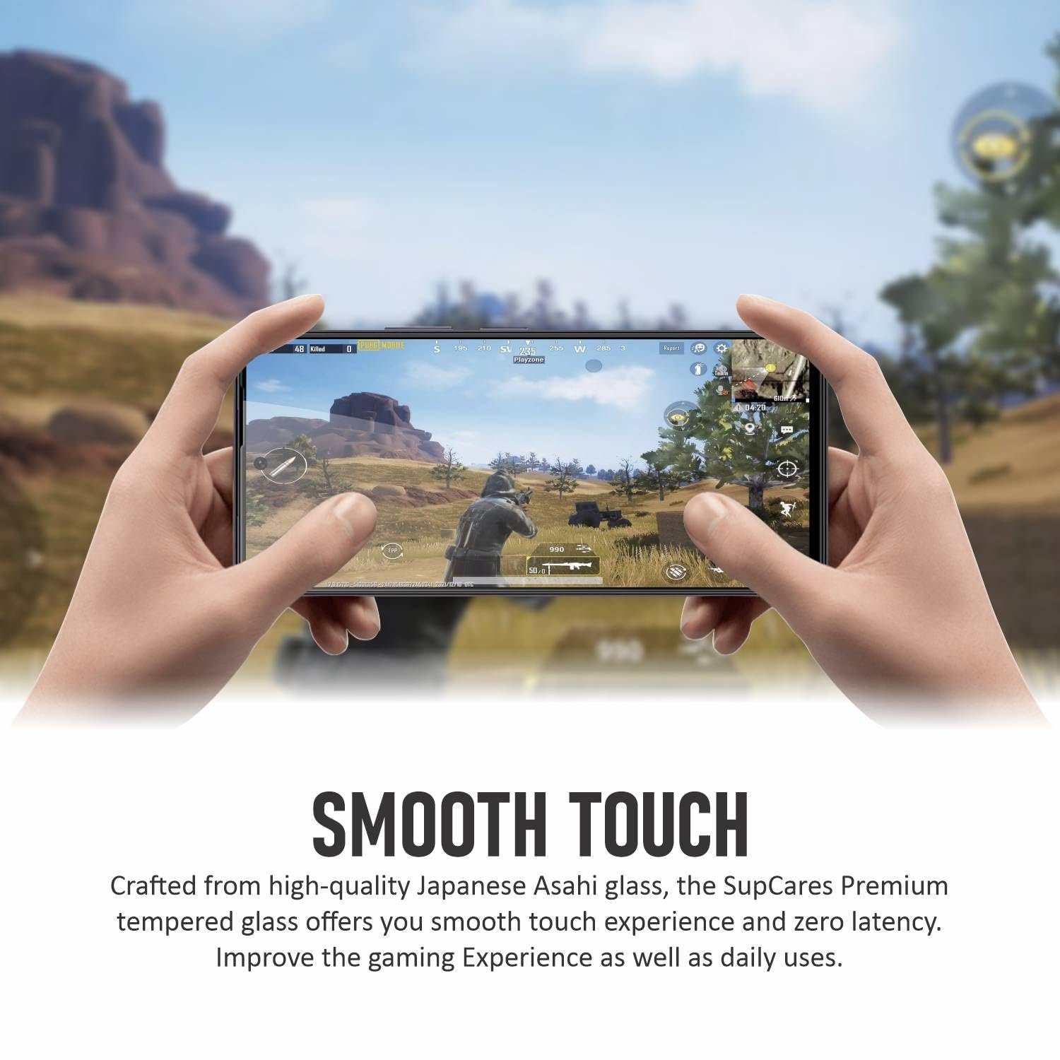 SupCares Military-Grade Gorilla Tempered Glass Screen Protector for Vivo T4X, Vivo Y31 Pro, Vivo Y39, and iQOO Z10X (6.72 Inch) With Installation Kit | Edge to Edge Coverage | Black - Image 4