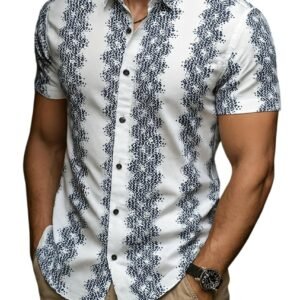 Men’s Goa Festival Printed Casual Shirt, Slim Fit, Cut Away Collar.
