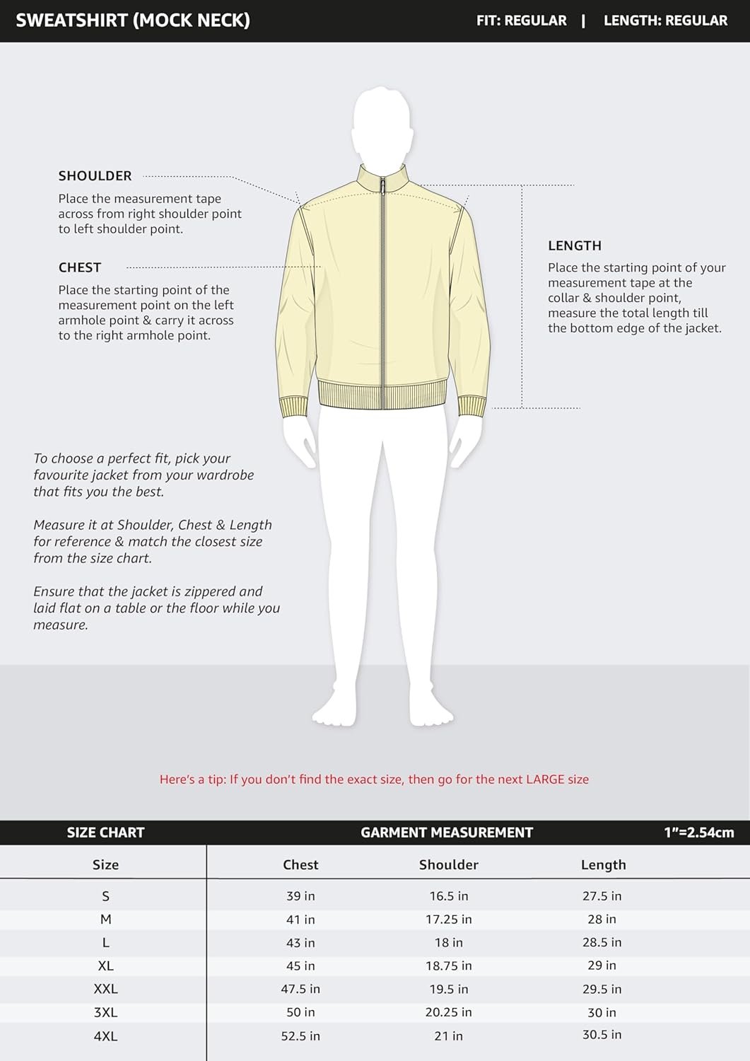 Amazon Brand - Symbol Men's Cotton High Neck Sweatshirt (Available in Plus Sizes) - Image 6